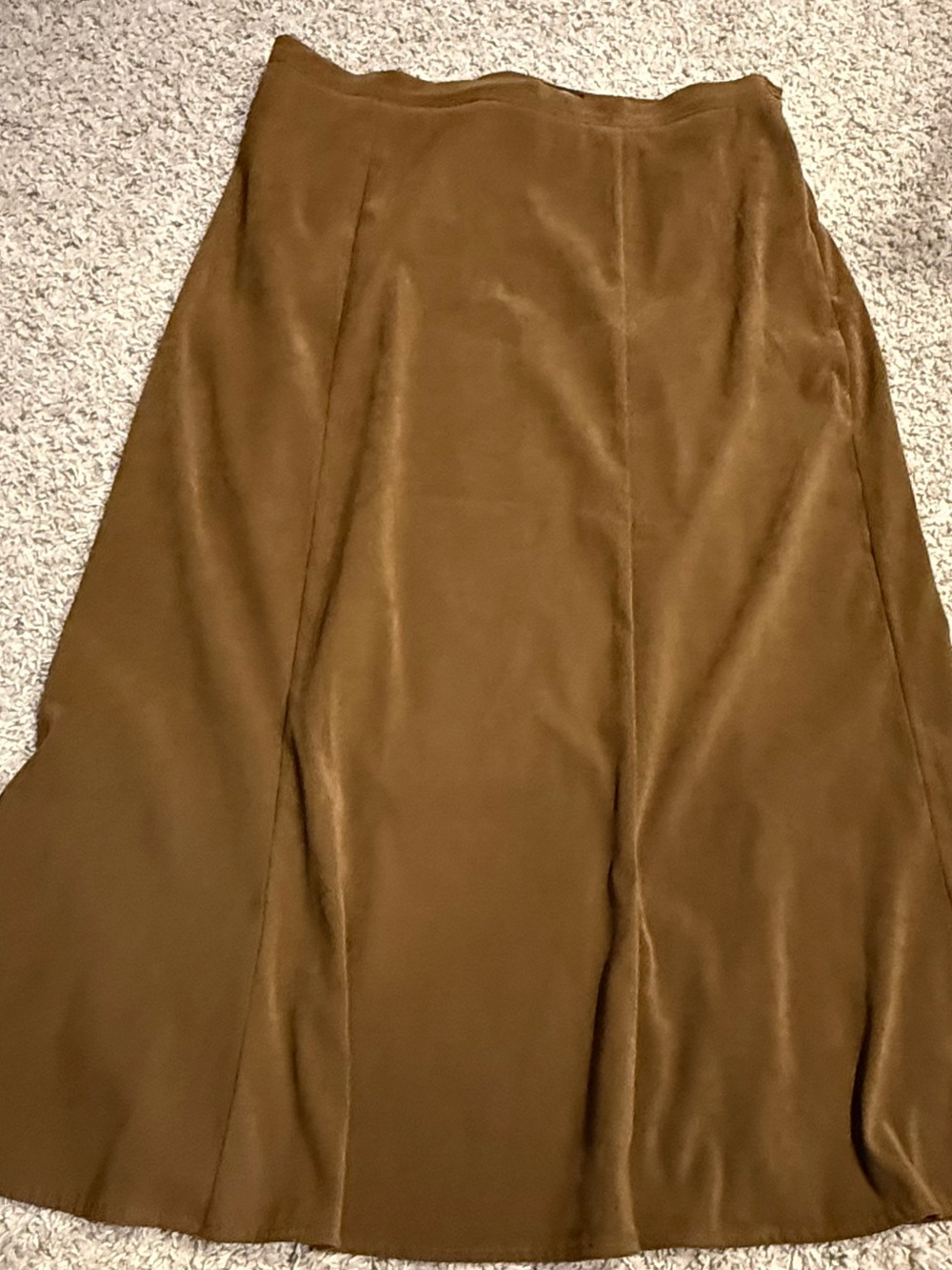 Elementz Warm Caramel Brown flared A-Line Skirt